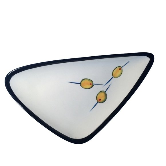 HausenWare Olive Retro Mod Stylized Triangle Hors d Oeuvres Mary Jane Mitchell - Picture 4 of 9